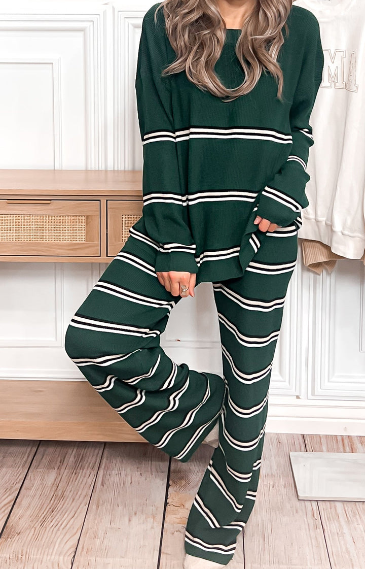 All You Need Striped Knit Set