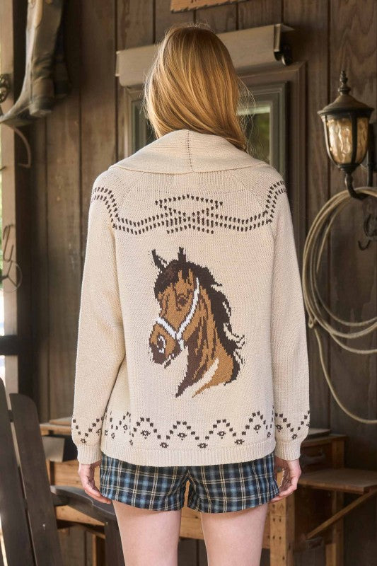 Filly Flair Horse Shawl Cardigan