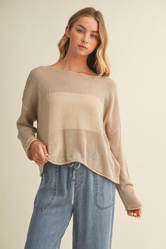 Muse Knit Sheer Pullover {Preorder}