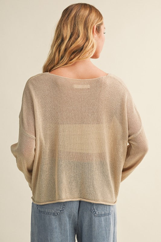 Muse Knit Sheer Pullover {Preorder}