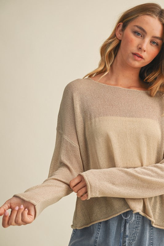 Muse Knit Sheer Pullover {Preorder}