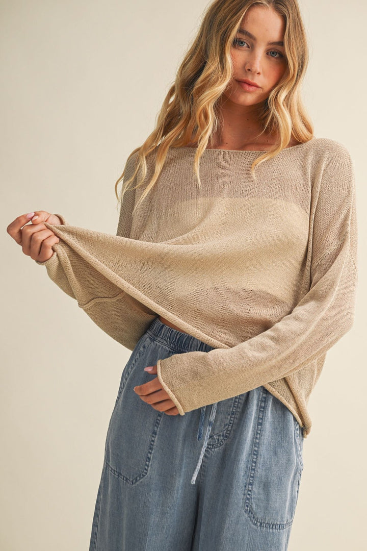 Muse Knit Sheer Pullover {Preorder}