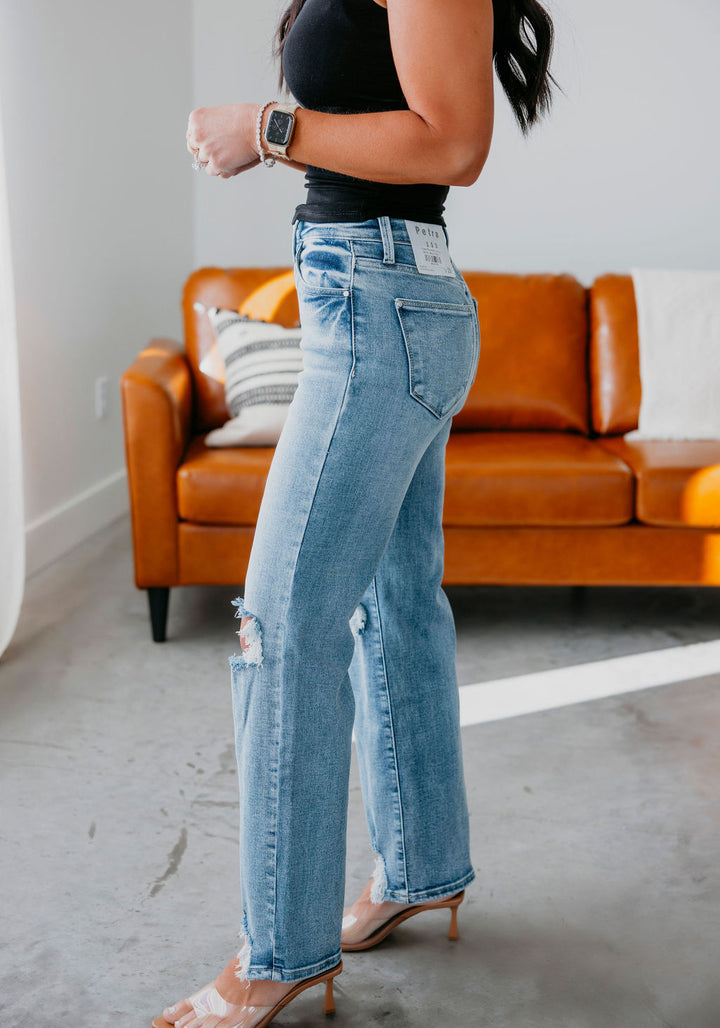 Petra Wide Leg Destroyed Jeans