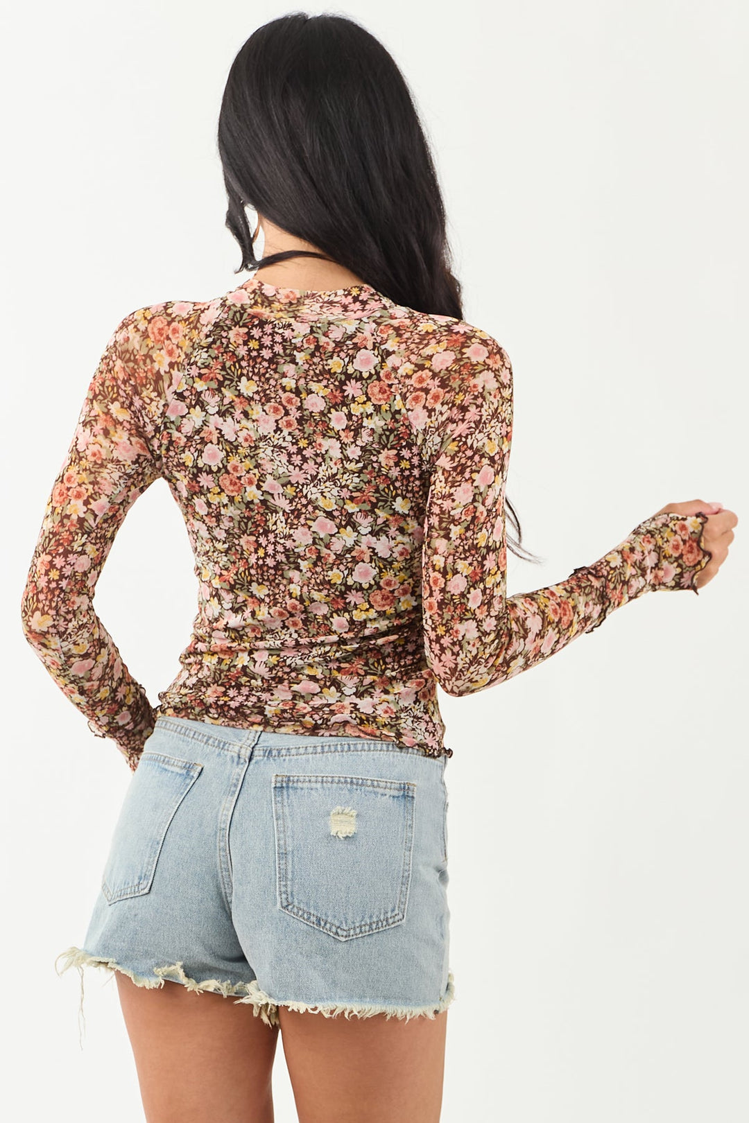 Meadow Floral Mesh Top