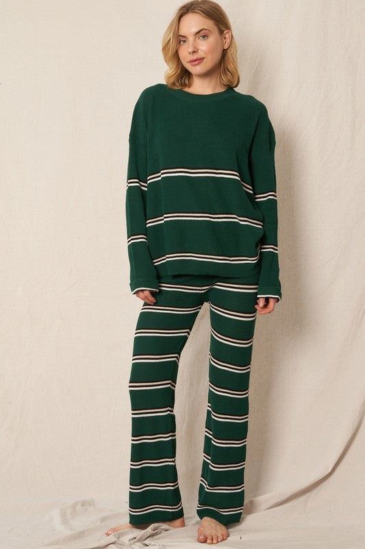 All You Need Striped Knit Set