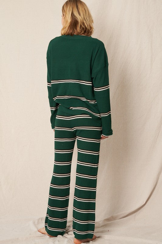 All You Need Striped Knit Set