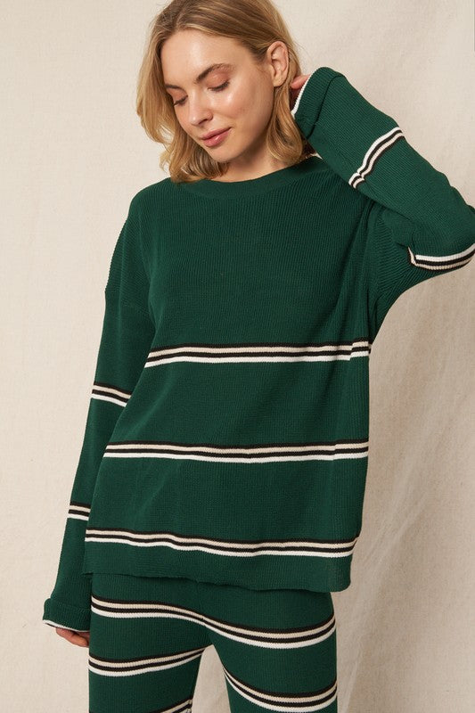 All You Need Striped Knit Set