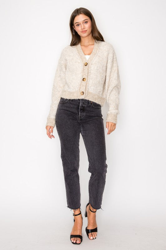 Alyssa Two Tone Sweater Cardigan