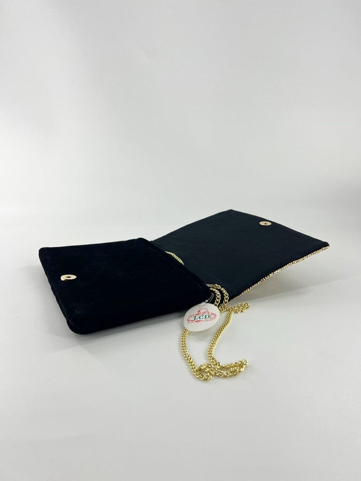 Midnight Luxe Beaded Velvet Clutch