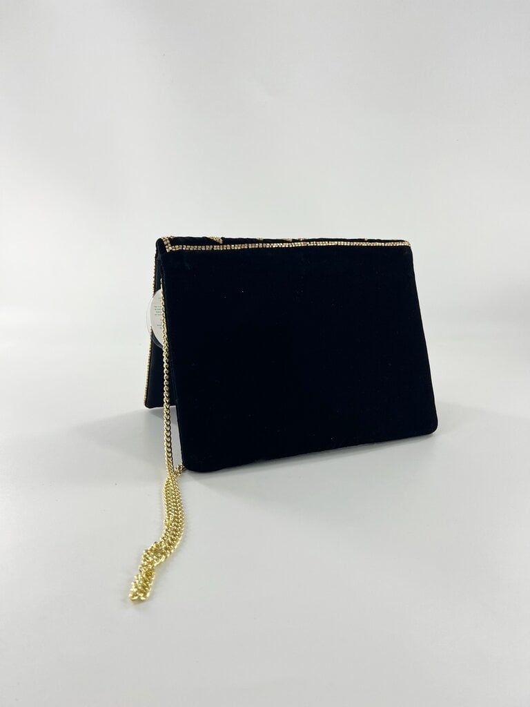 Midnight Luxe Beaded Velvet Clutch