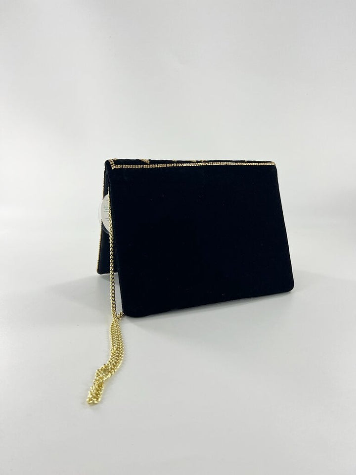 Midnight Luxe Beaded Velvet Clutch