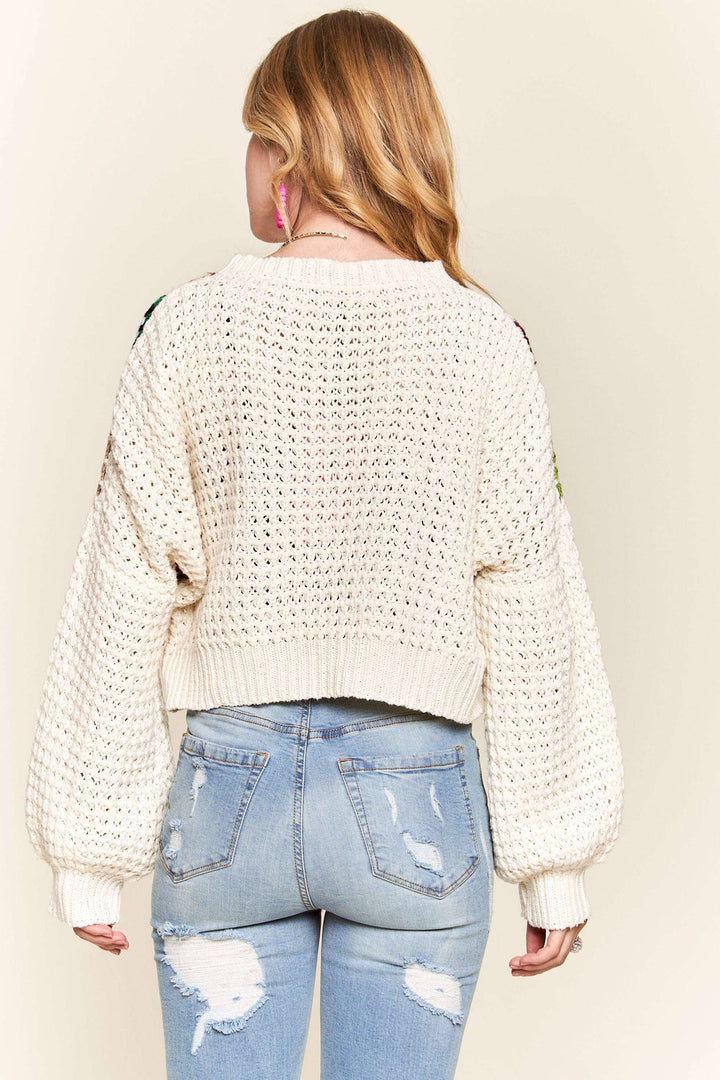 Dahlia Crochet Sweater restock