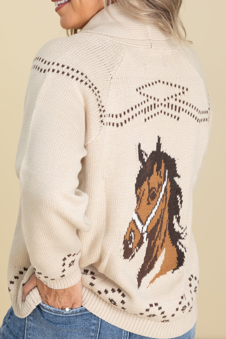 Filly Flair Horse Shawl Cardigan