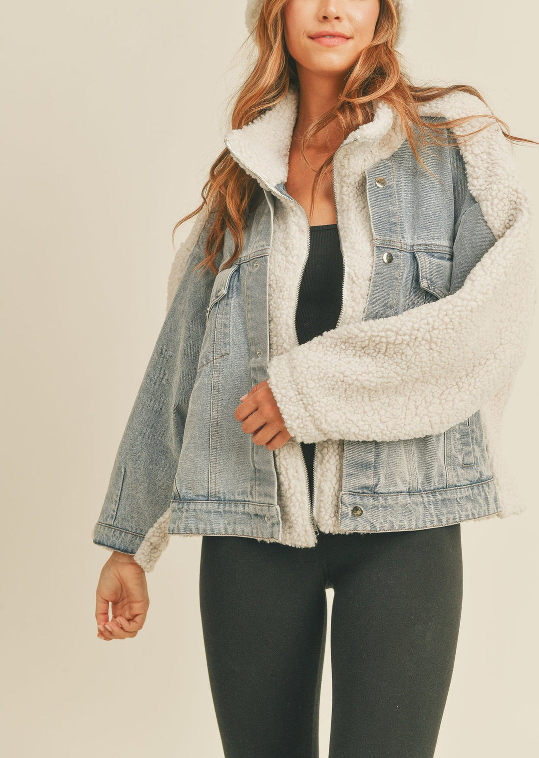 Aspen Denim Sherpa Jacket {Preorder}