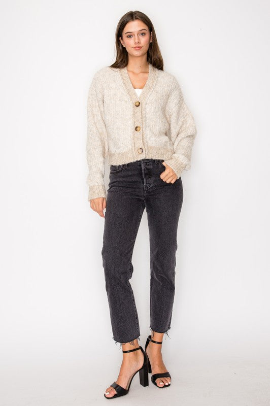 Alyssa Two Tone Sweater Cardigan