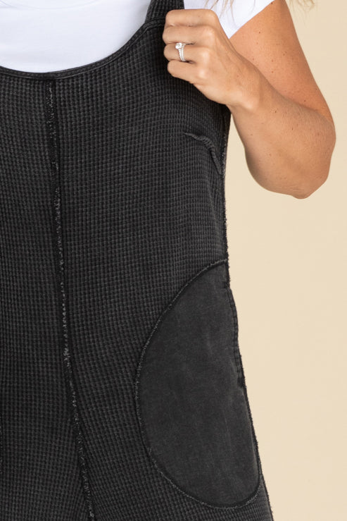 Easy Street Waffle Knit Jumpsuit