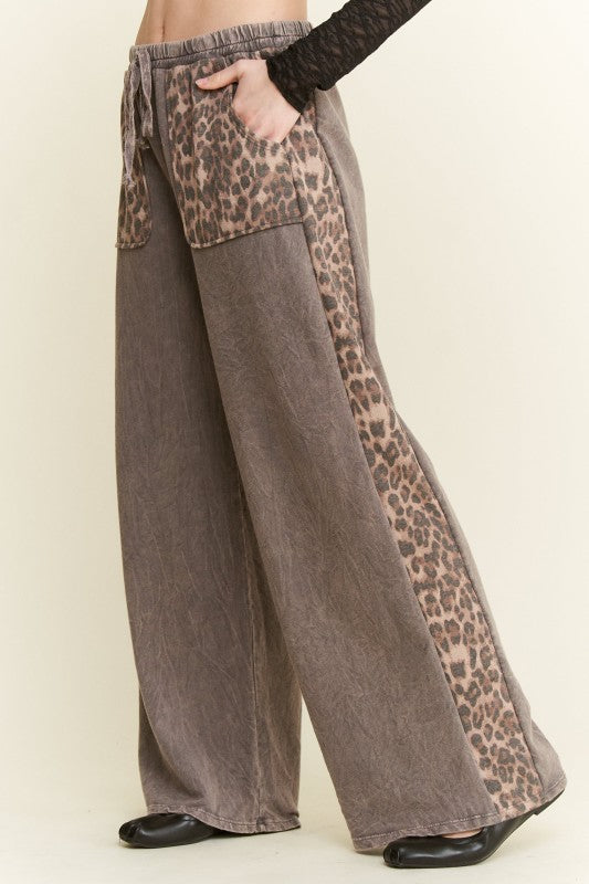 Wild Side Mineral Washed Leopard Pants