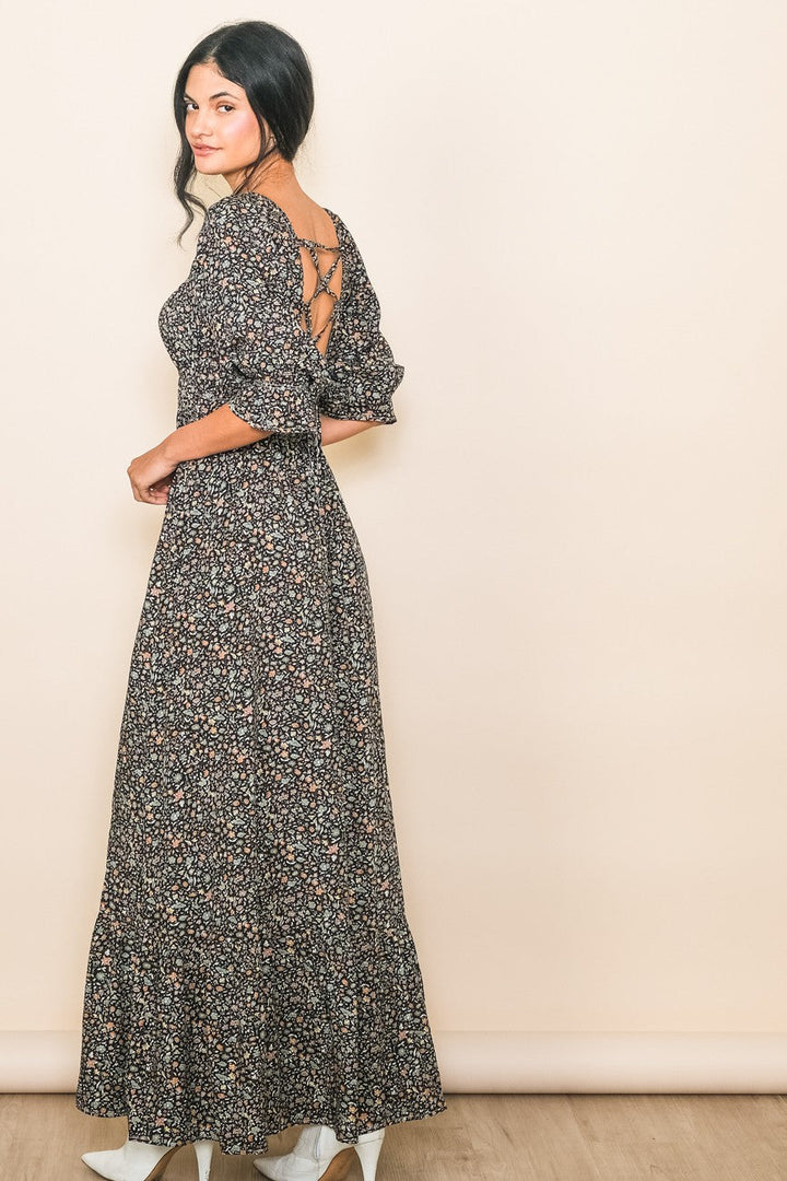 Rowan Tie Back Floral Maxi Dress