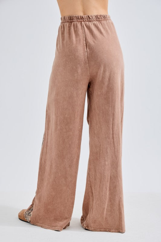 Wild Side Mineral Washed Leopard Pants