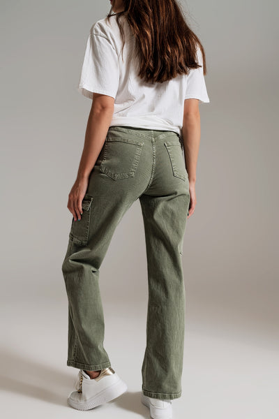 Olive Cargo Denim