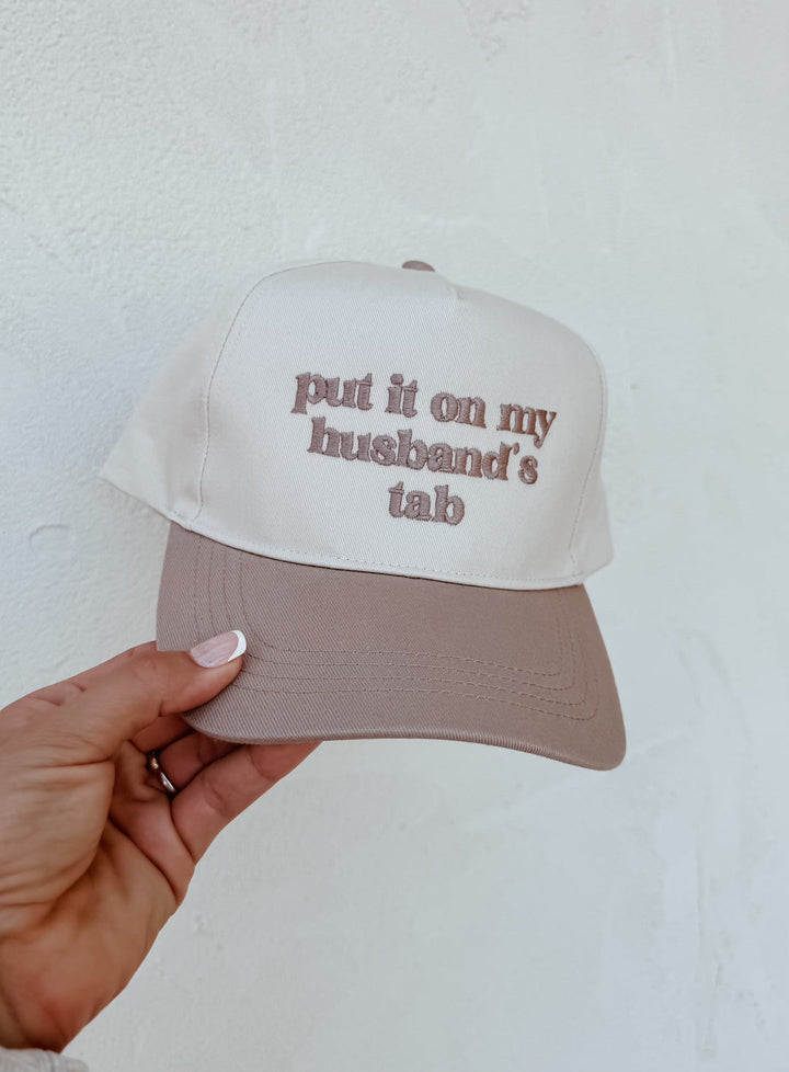 put it on my husband’s tab embroidered canvas hat restock