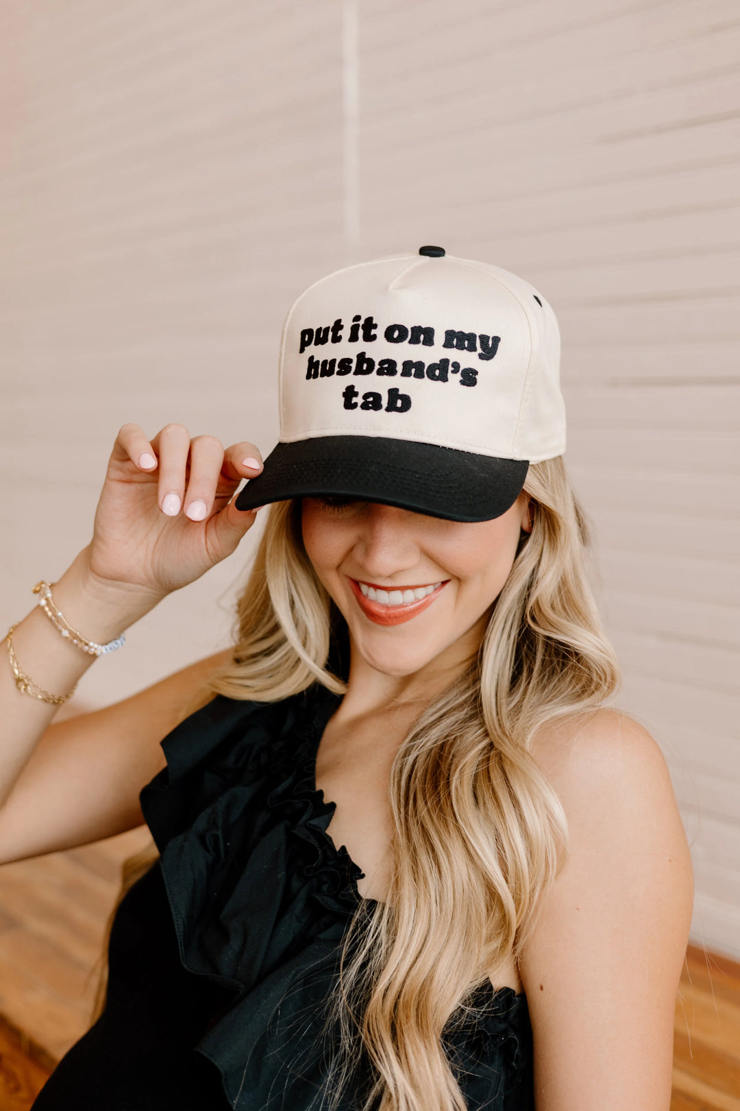 put it on my husband’s tab embroidered canvas hat restock