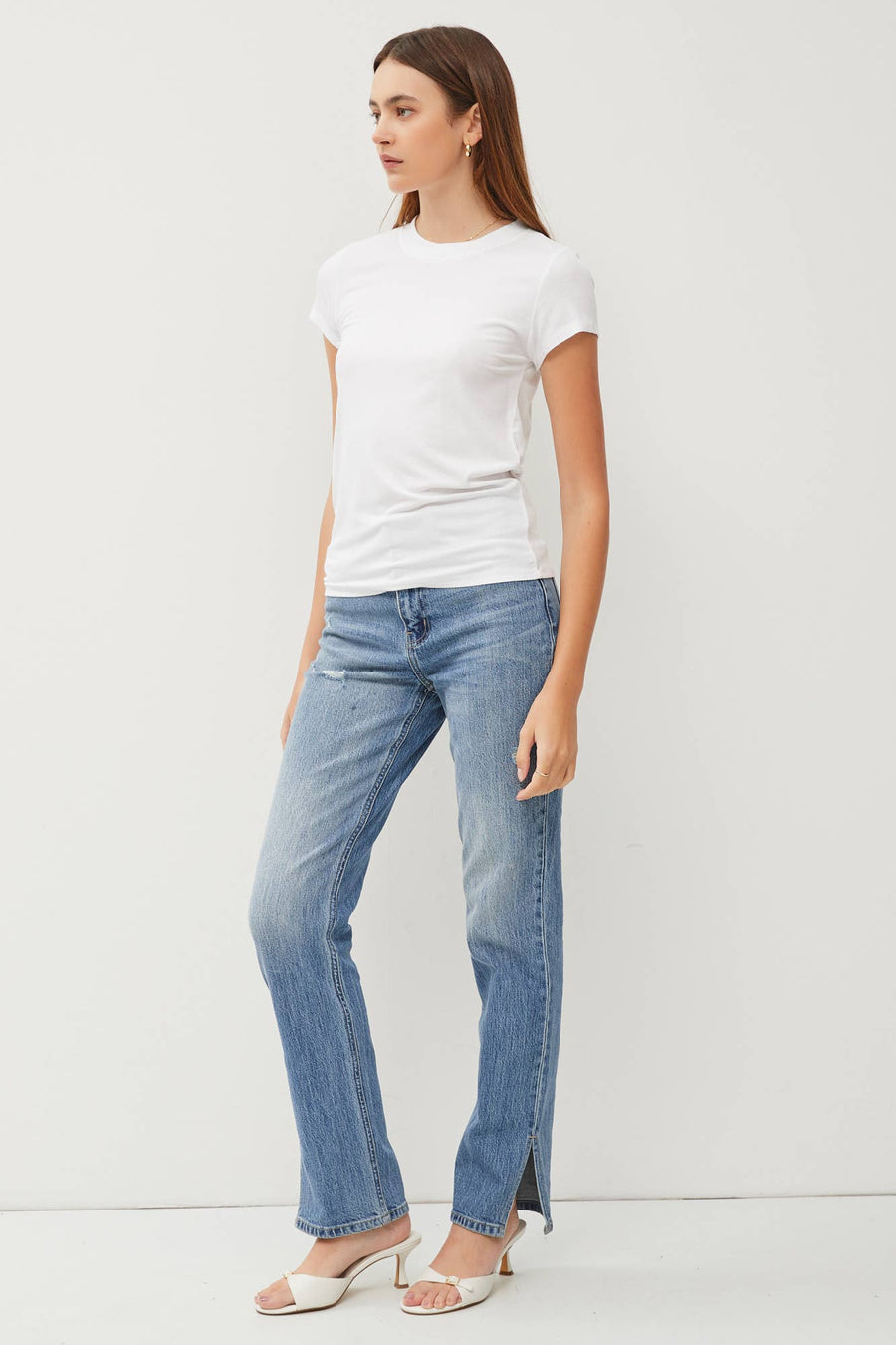 Essential Ribbed White Tee