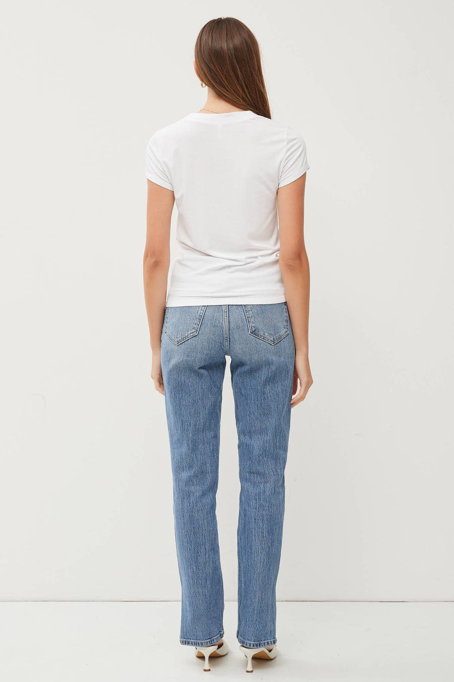 Essential Ribbed White Tee