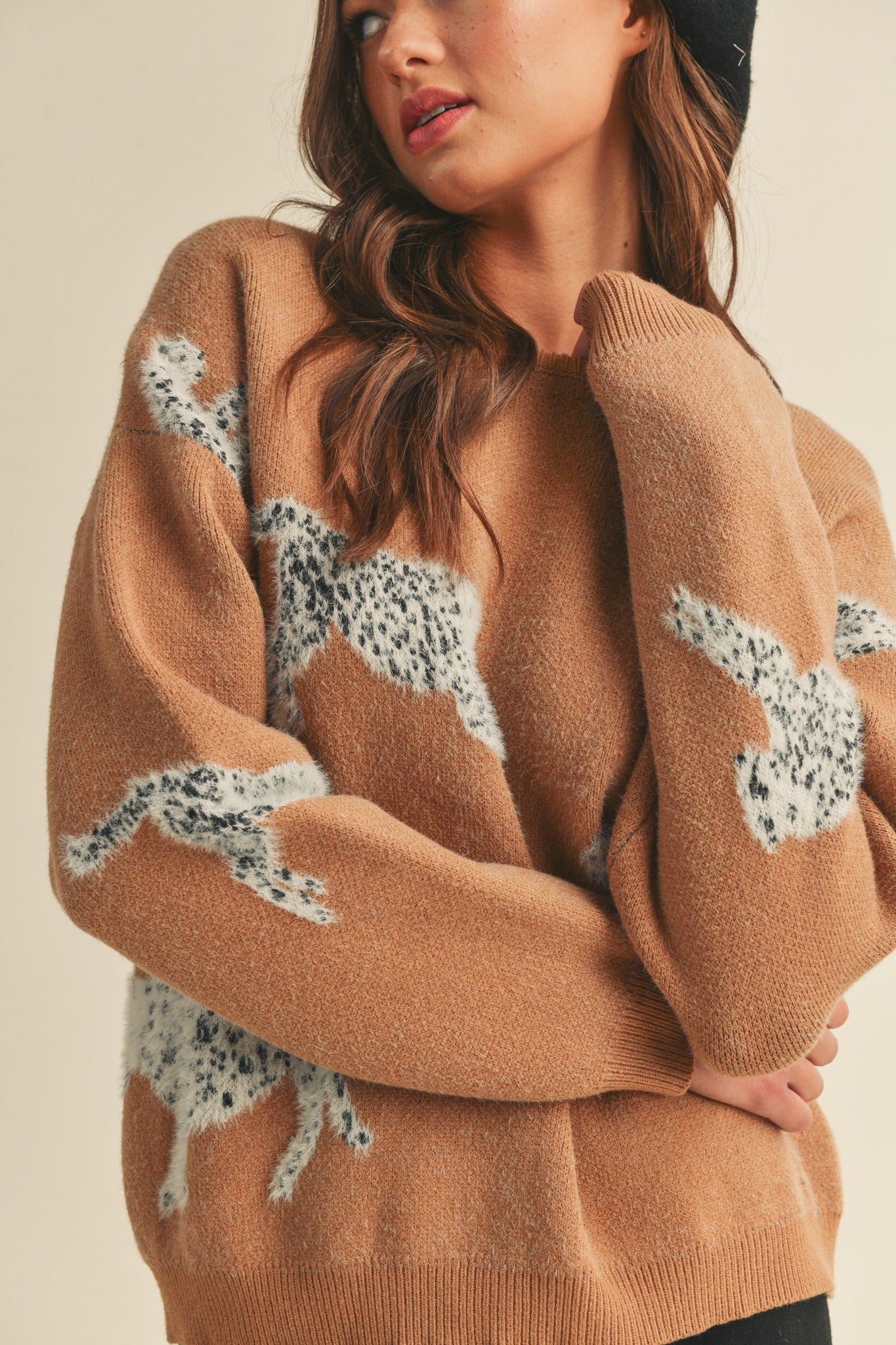 Lyla Leopard Mohair Sweater
