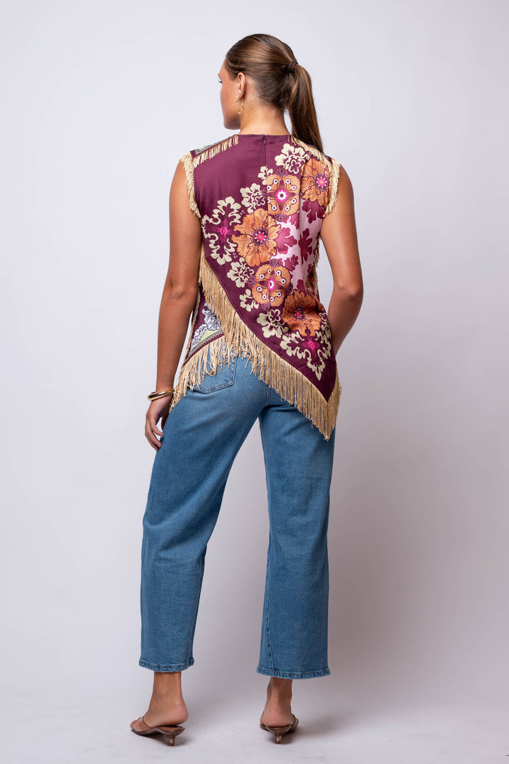 Purple Reign Fringe Top