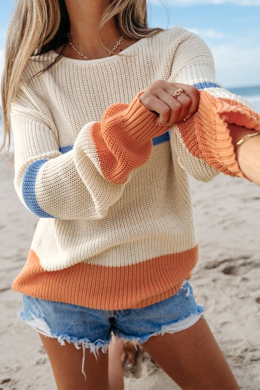 Changing Tides Colorblock Stripe Sweater Restock