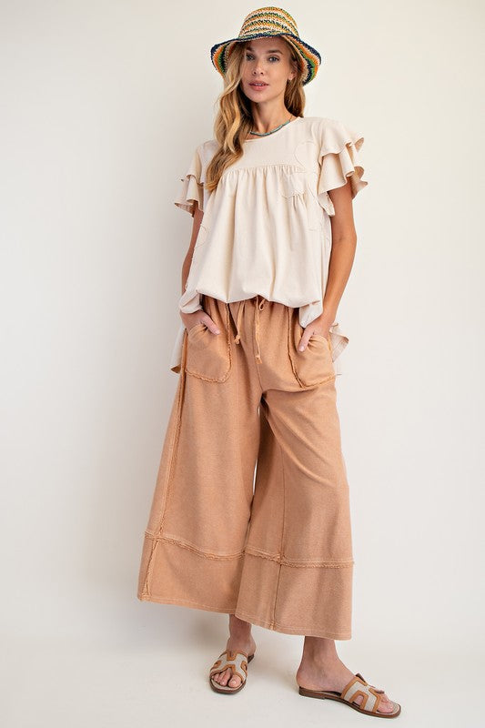 Feeling Good Terry Knit Palazzo Pants