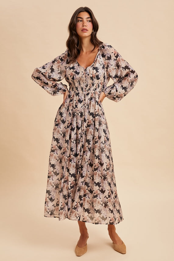 Midnight Bloom Maxi Dress