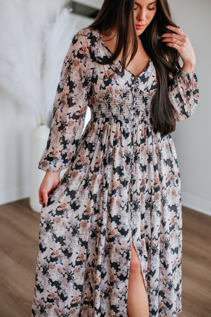 Midnight Bloom Maxi Dress