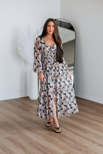 Midnight Bloom Maxi Dress