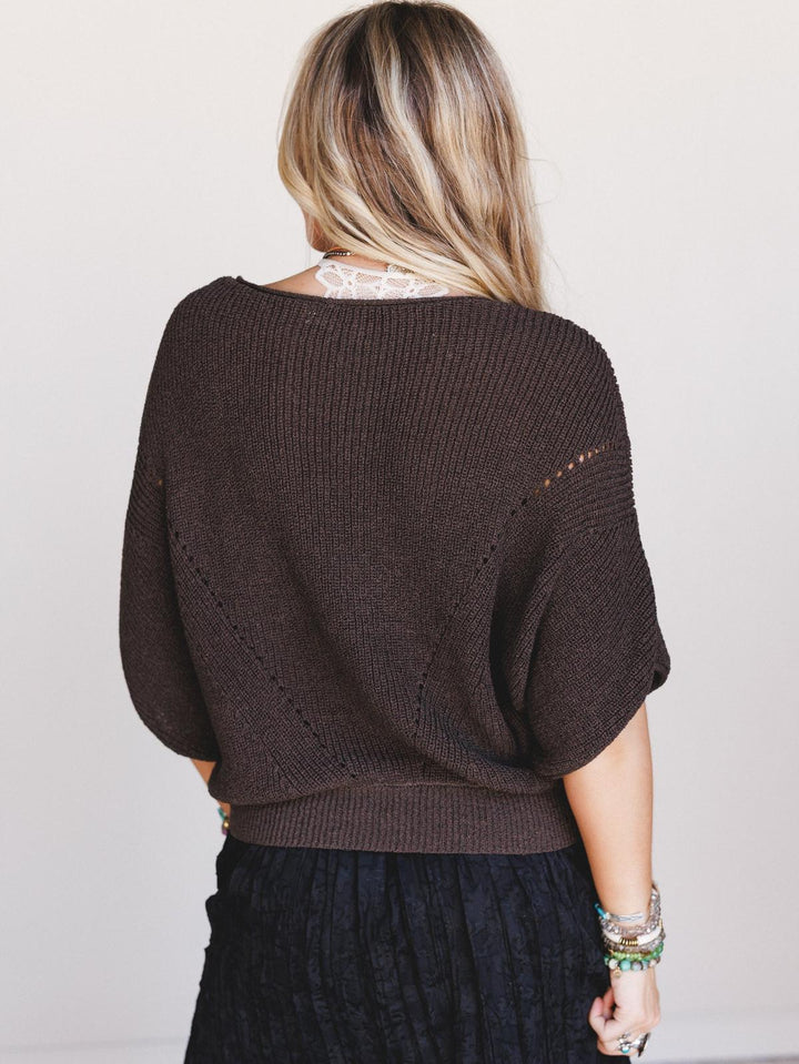 Espresso Hour Knit Top