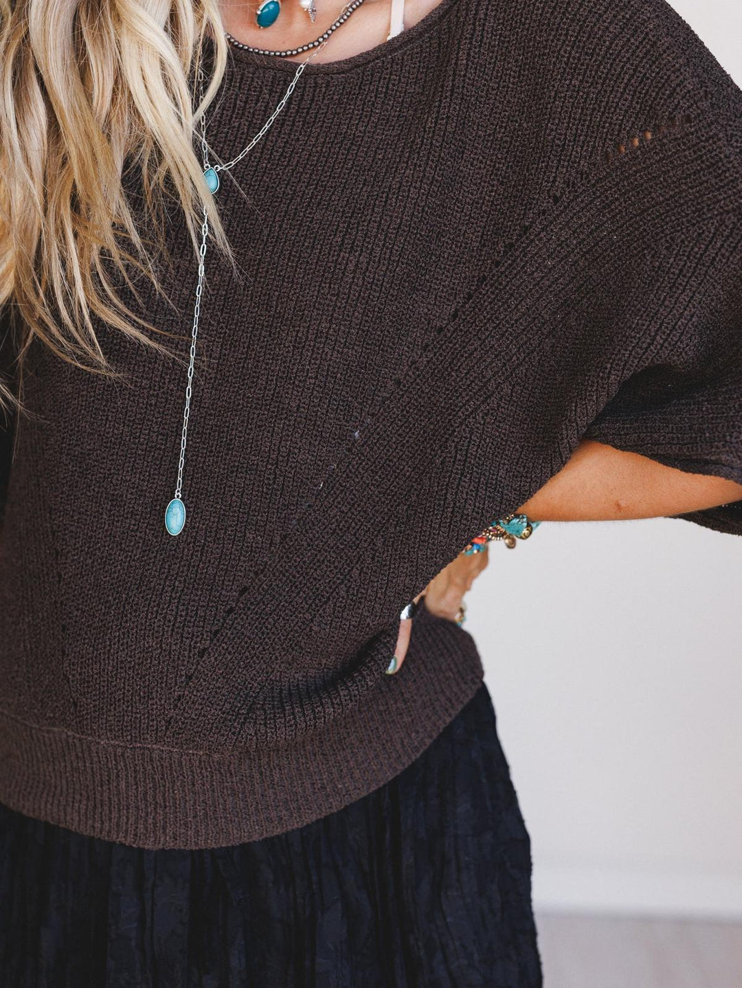Espresso Hour Knit Top