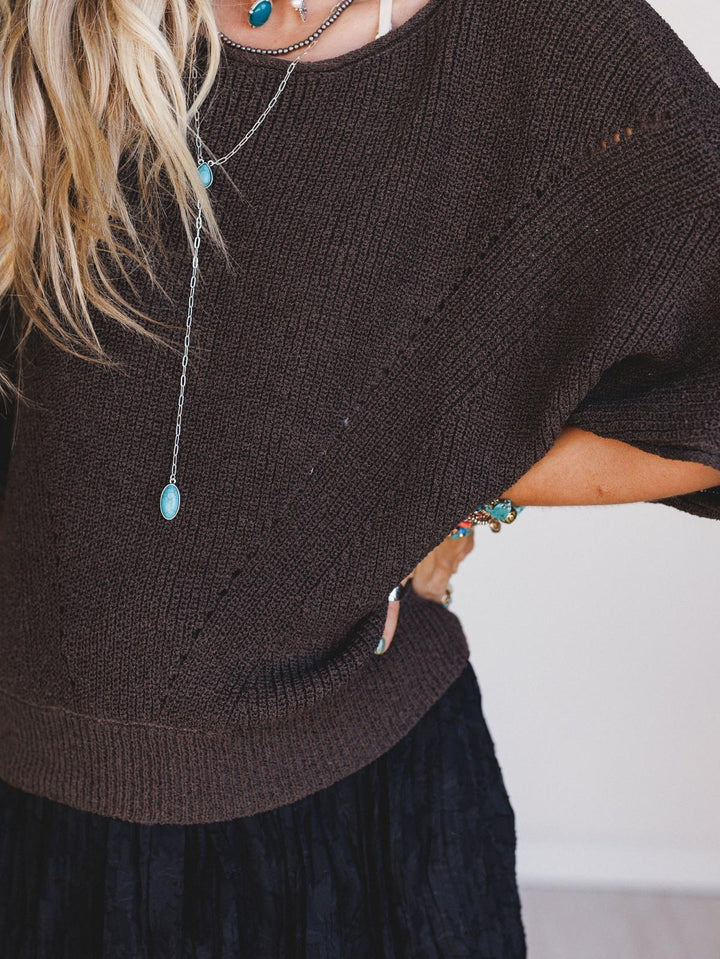 Espresso Hour Knit Top