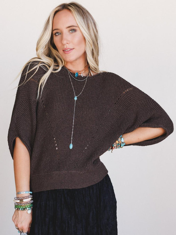 Espresso Hour Knit Top