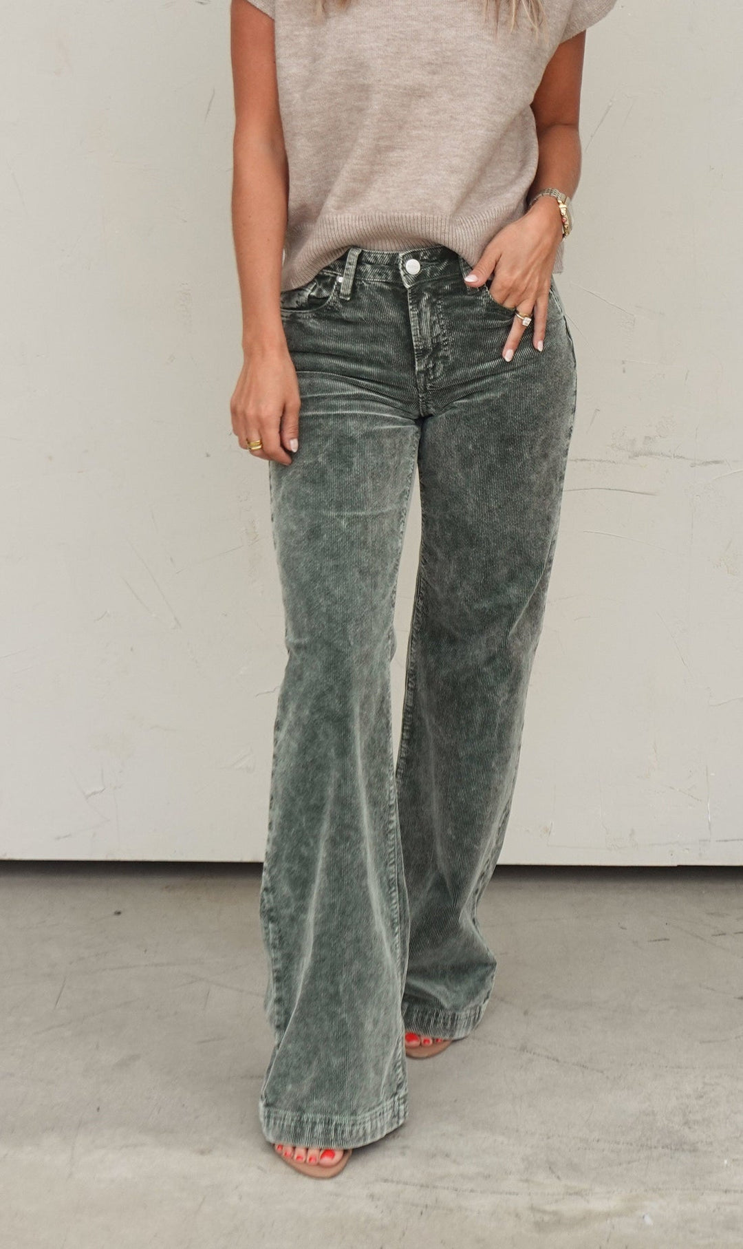 Forest Wide Leg Corduroy Jeans