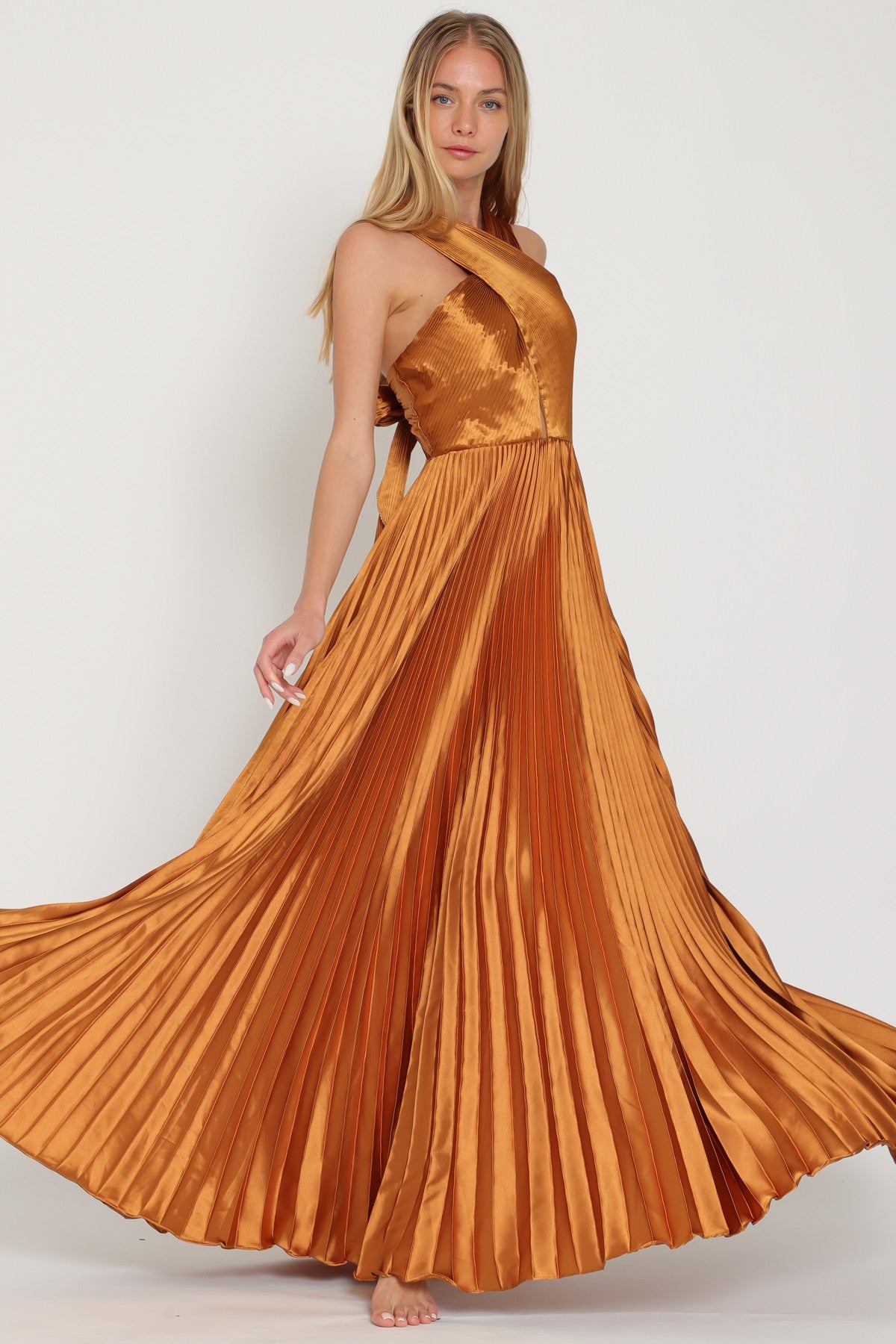 Verona Pleated Maxi Dress