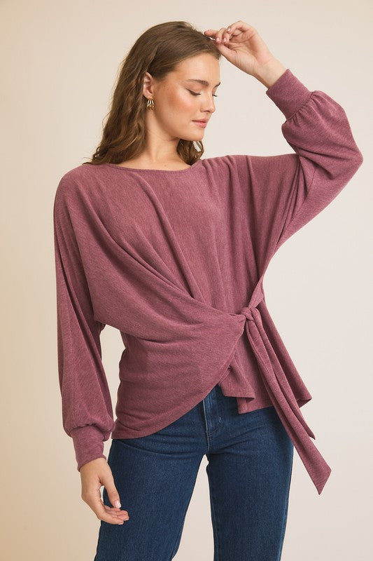 Nadia Tie Front Sweater Top