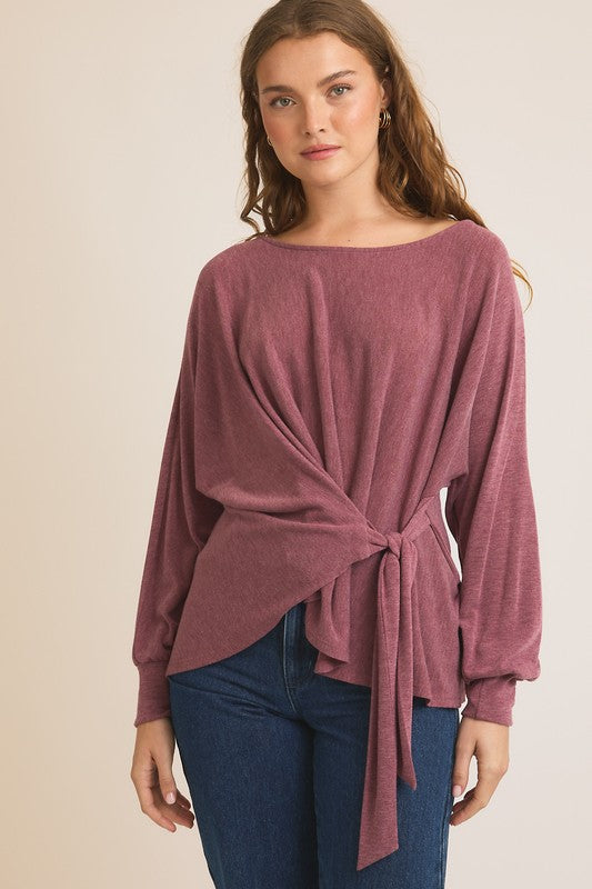 Nadia Tie Front Sweater Top