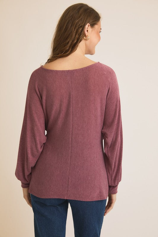 Nadia Tie Front Sweater Top