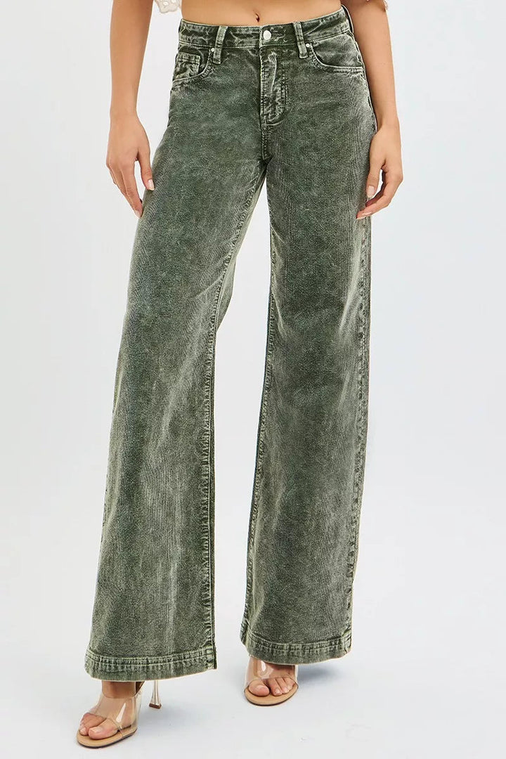 Forest Wide Leg Corduroy Jeans