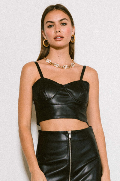 Be Bold Faux Leather Top