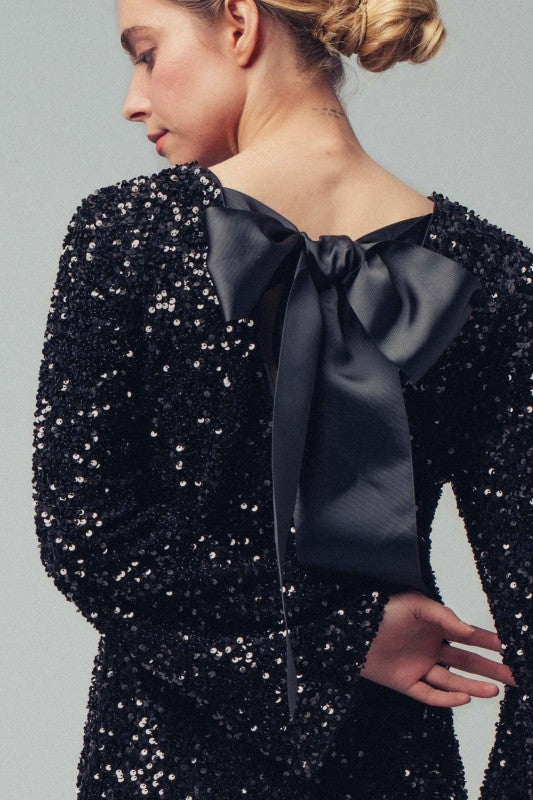 Evangeline Sequin Mini Dress