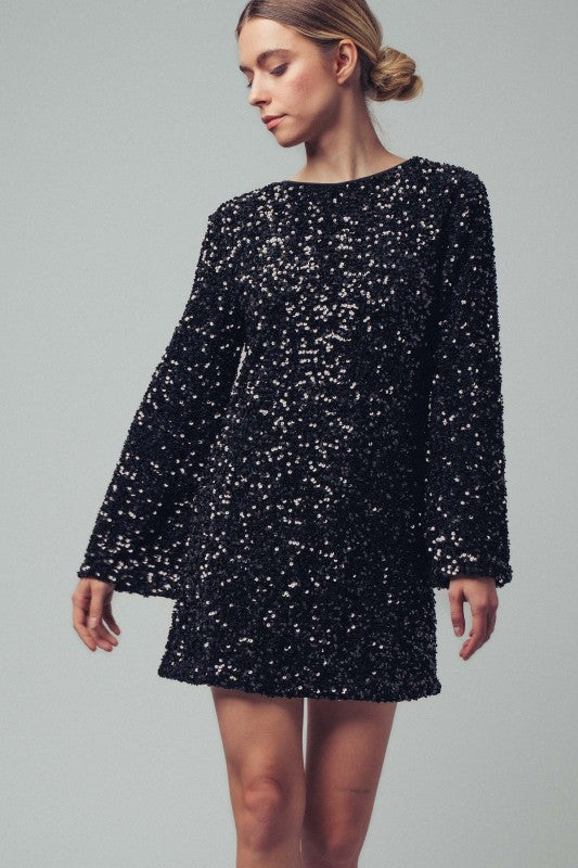 Evangeline Sequin Mini Dress