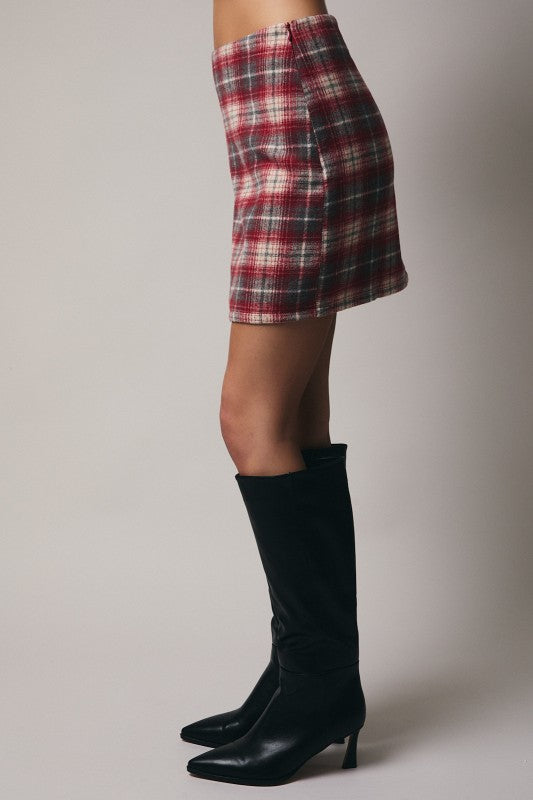 Holiday Plaid Mini Skirt