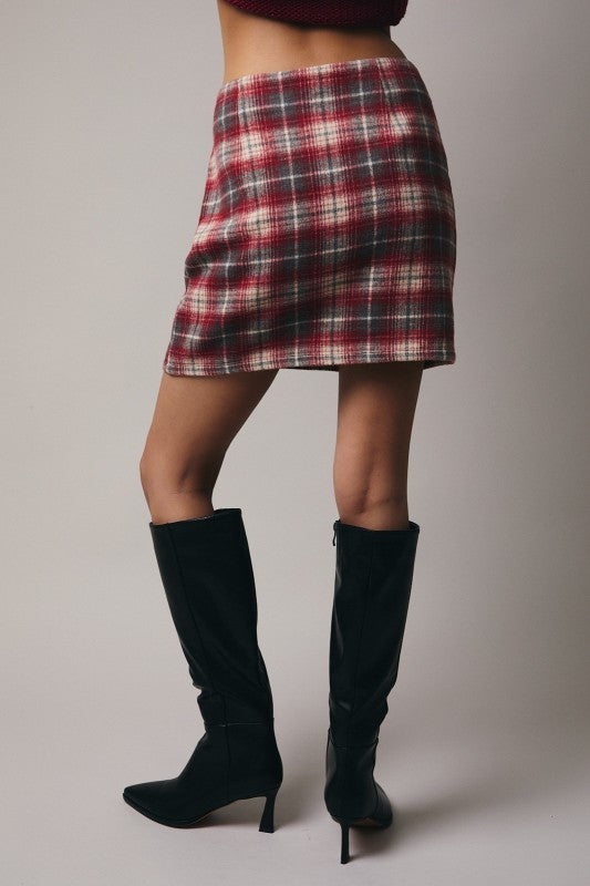 Holiday Plaid Mini Skirt